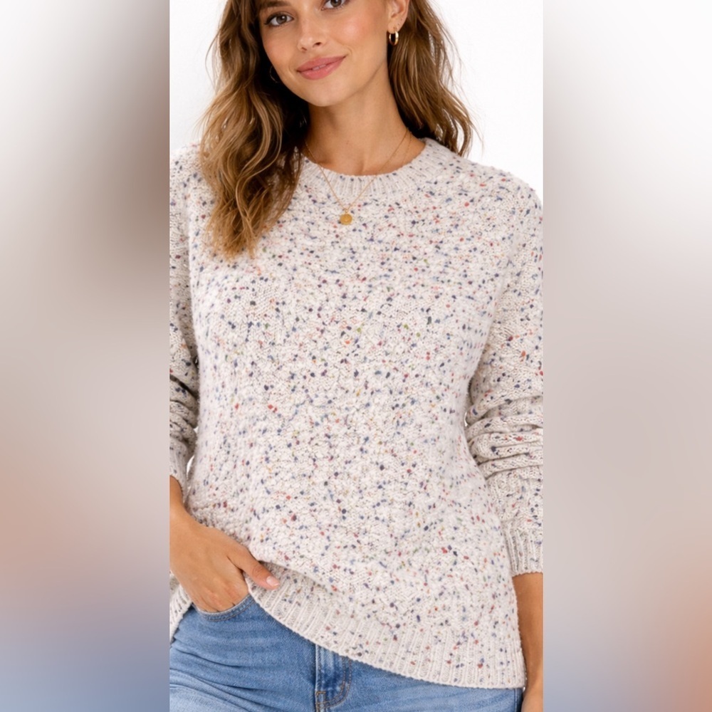 Chunky Confetti Popcorn‎ Knit Sweater Oversized Cozy